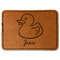 Rubber Duckie Faux Leather Iron On Patch - Rectangle (Personalized)