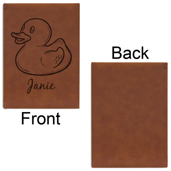 Rubber Duckie Leatherette Sketchbooks - Large - Single Sided - Front & Back View