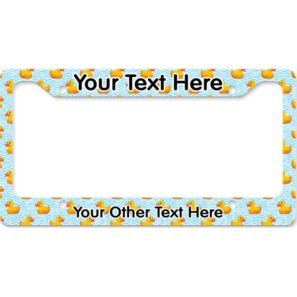 Custom Rubber Duckie License Plate Frame - Style B (Personalized)