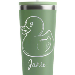 Rubber Duckie RTIC Everyday Tumbler with Straw - 28oz - Light Green - Double-Sided (Personalized)