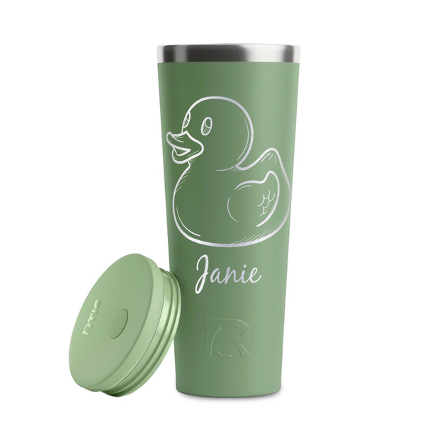 Rubber Duckie Light Green RTIC Everyday Tumbler - 28 oz. - Lid Off
