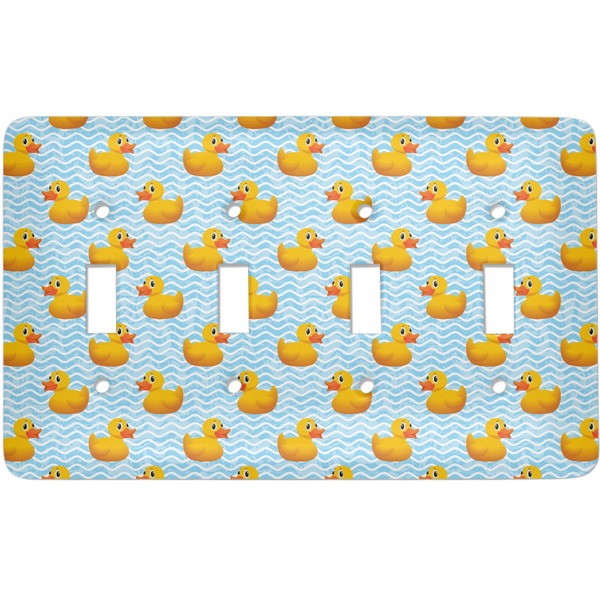 Custom Rubber Duckie Light Switch Cover (4 Toggle Plate)