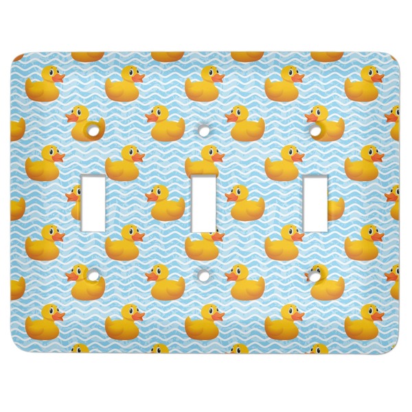 Custom Rubber Duckie Light Switch Cover (3 Toggle Plate)