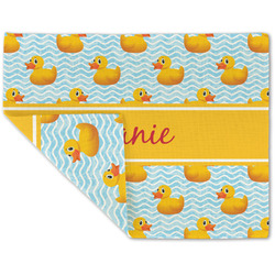 Rubber Duckie Double-Sided Linen Placemat - Single w/ Name or Text