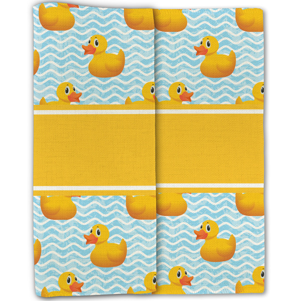 Rubber Duckie Linen Placemat - Folded Half (double sided)