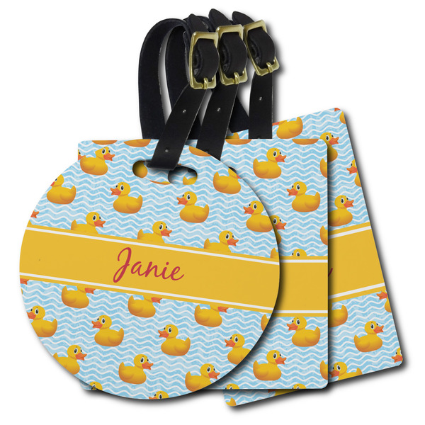 Custom Rubber Duckie Plastic Luggage Tag (Personalized)