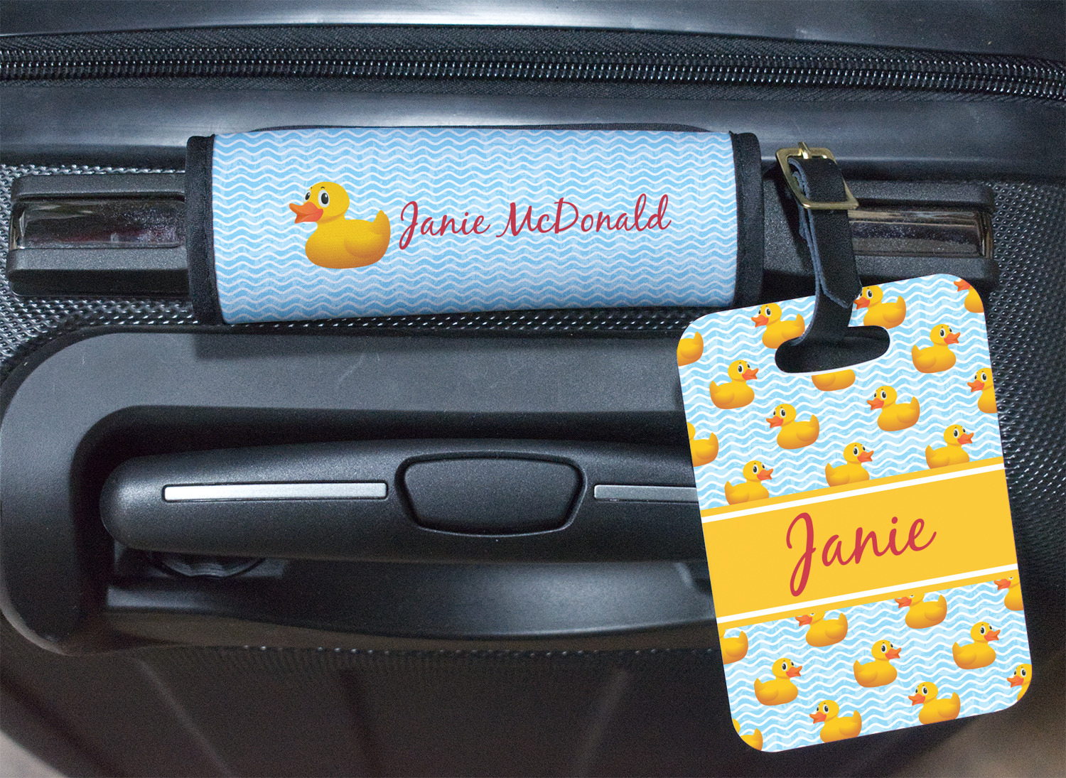 Custom Rubber Duckie Luggage Handle Cover (Personalized)