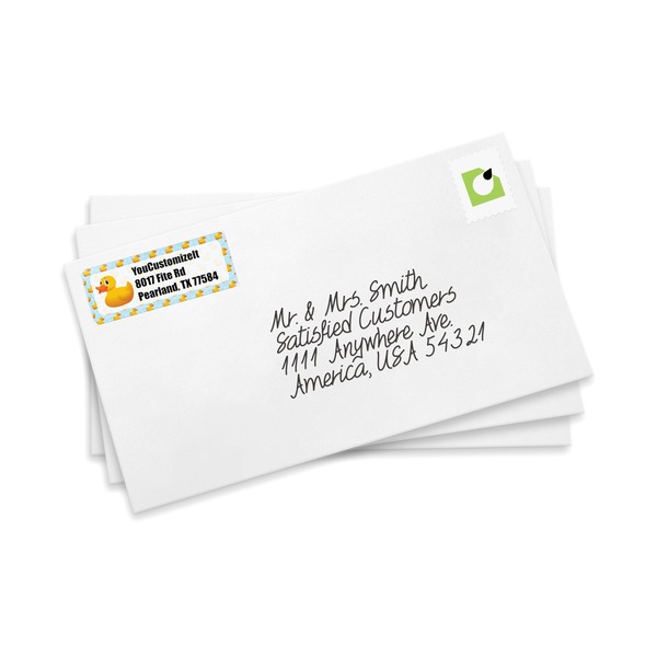 Rubber Duckie Mailing Label on Envelopes