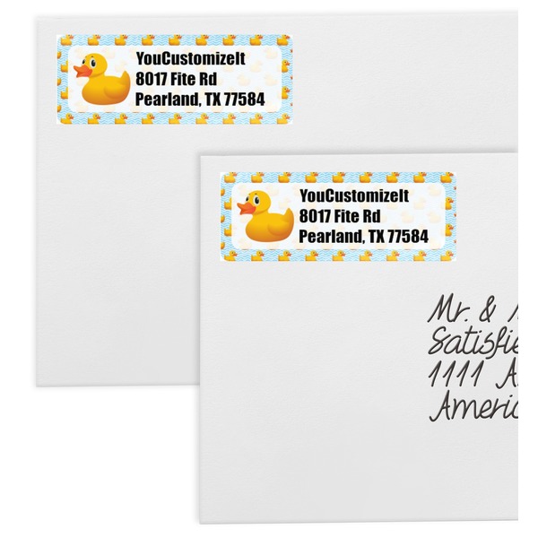 Rubber Duckie Mailing Labels - Double Stack Close Up