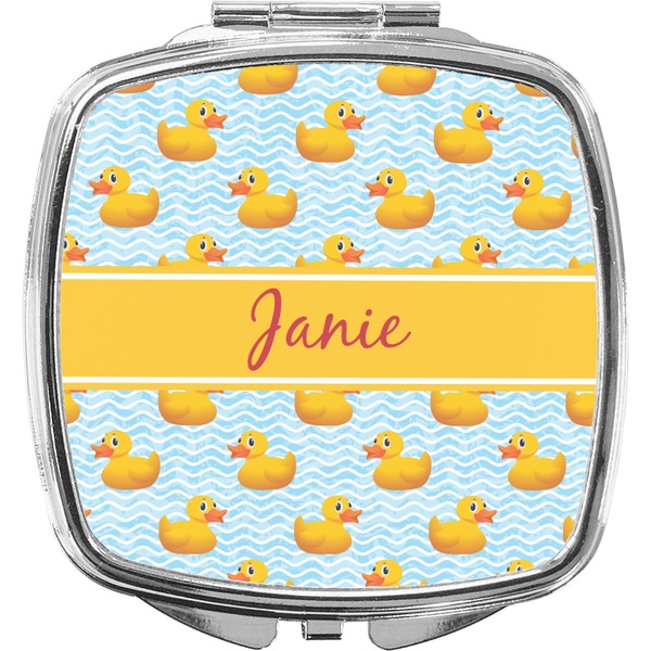 Custom Rubber Duckie Compact Makeup Mirror (Personalized)