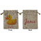 Rubber Duckie Medium Burlap Gift Bag - Front and Back