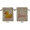 Rubber Duckie Medium Burlap Gift Bag - Front & Back (Personalized)