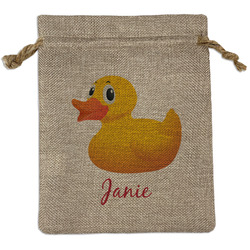 Rubber Duckie Burlap Gift Bag