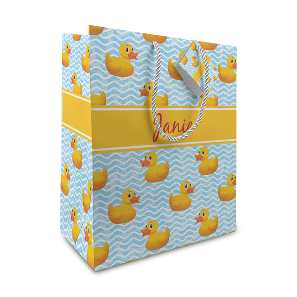 Custom Rubber Duckie Medium Gift Bag (Personalized)