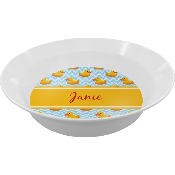 Custom Rubber Duckie Melamine Bowl (Personalized)