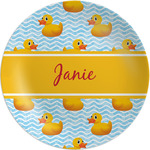 Rubber Duckie Melamine Salad Plate - 8" (Personalized)