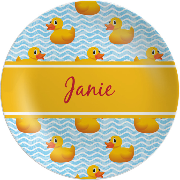 Custom Rubber Duckie Melamine Plate (Personalized)