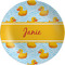 Rubber Duckie Melamine Plate (Personalized)