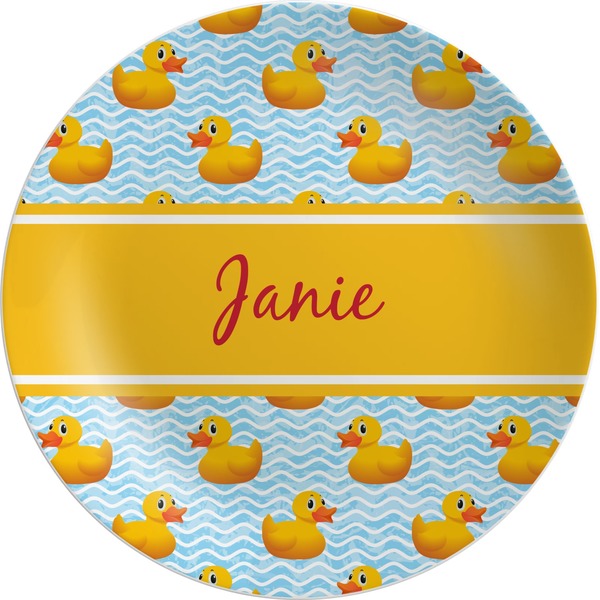 Custom Rubber Duckie Melamine Plate (Personalized)