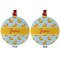 Rubber Duckie Metal Ball Ornament - Front and Back