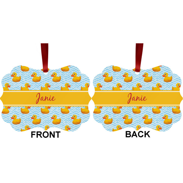 Rubber Duckie Metal Benilux Ornament - Front and Back (APPROVAL)