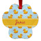 Rubber Duckie Metal Paw Ornament - Double Sided w/ Name or Text