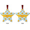 Rubber Duckie Metal Star Ornament - Front and Back