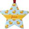 Rubber Duckie Metal Star Ornament - Front