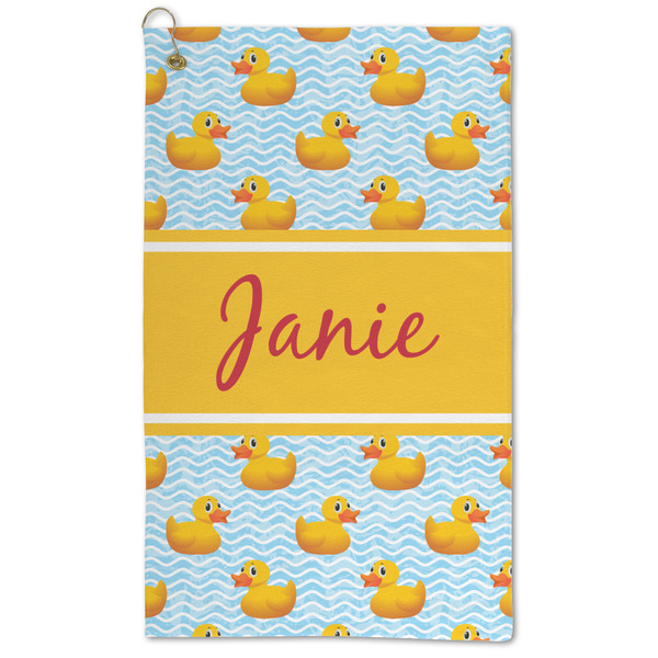 Custom Rubber Duckie Microfiber Golf Towel (Personalized)