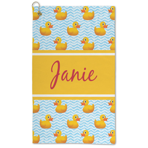 Custom Rubber Duckie Microfiber Golf Towel (Personalized)