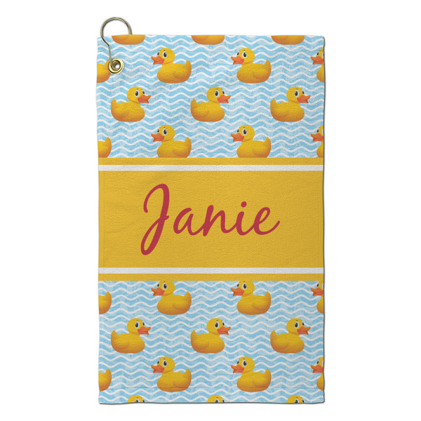 Custom Rubber Duckie Microfiber Golf Towel - Small (Personalized)