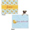 Rubber Duckie Microfleece Dog Blanket - Large- Front & Back