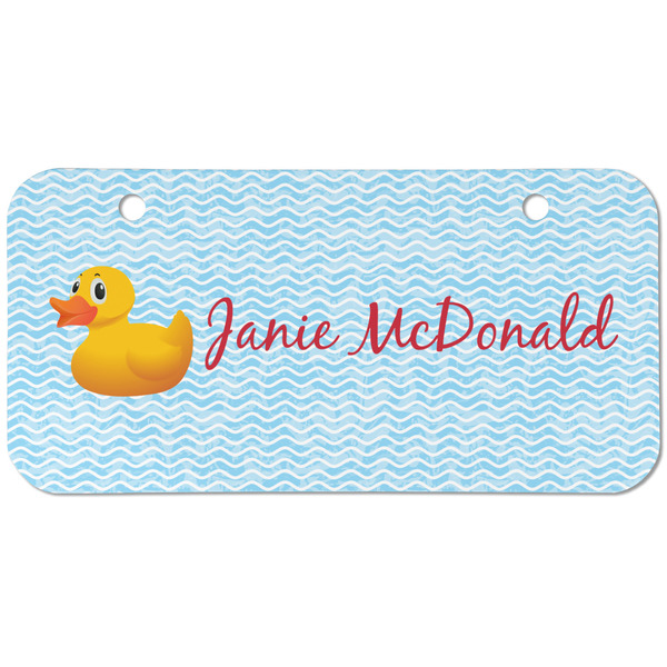 Custom Rubber Duckie Mini/Bicycle License Plate (2 Holes) (Personalized)