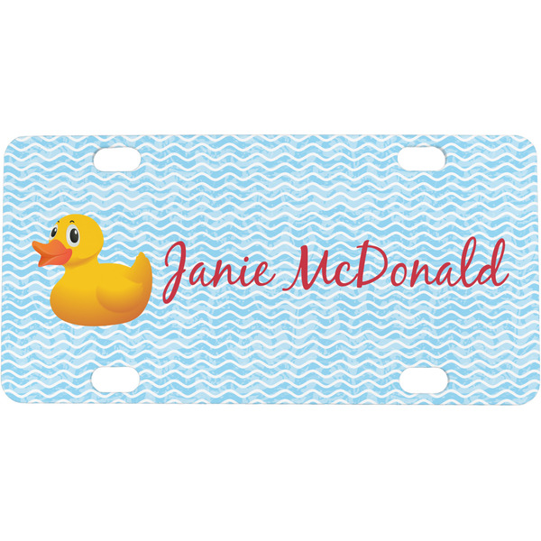 Custom Rubber Duckie Mini / Bicycle License Plate (4 Holes) (Personalized)