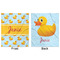 Rubber Duckie Minky Blanket - 50"x60" - Double Sided - Front & Back