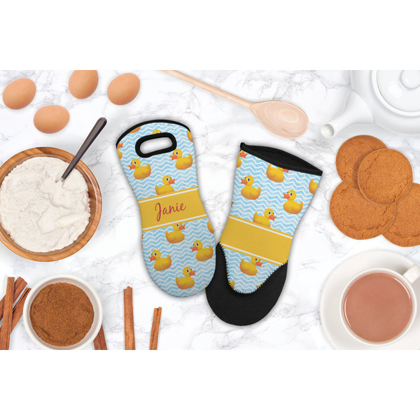 Rubber Duckie Neoprene Oven Mitt - Lifestyle Image