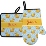 Rubber Duckie Right Oven Mitt & Pot Holder Set w/ Name or Text