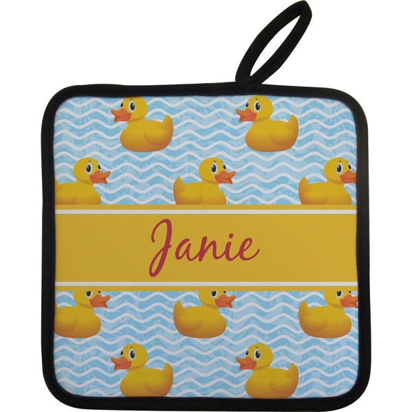 Custom Rubber Duckie Pot Holder w/ Name or Text