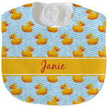 Rubber Duckie Velour Baby Bib w/ Name or Text