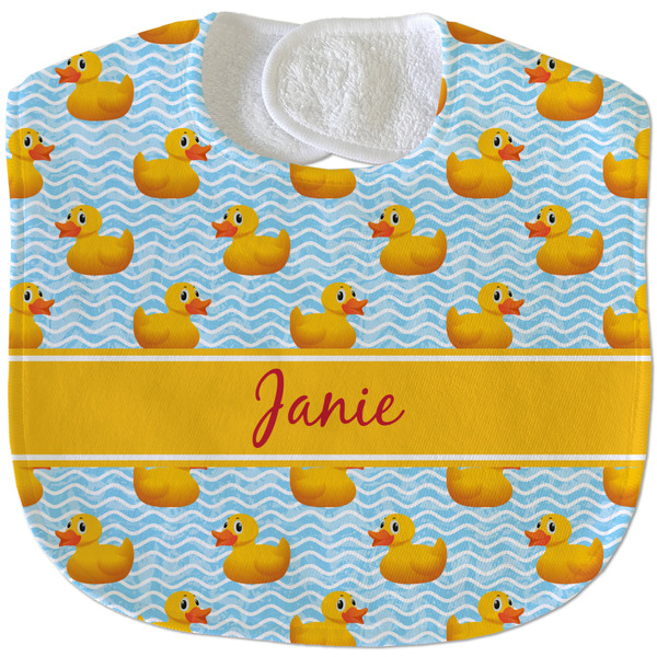 Rubber Duckie New Baby Bib - Closed and Folded