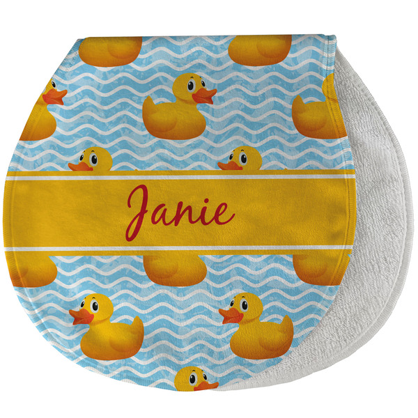 Custom Rubber Duckie Burp Pad - Velour w/ Name or Text