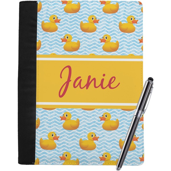Custom Rubber Duckie Notebook Padfolio - Large w/ Name or Text