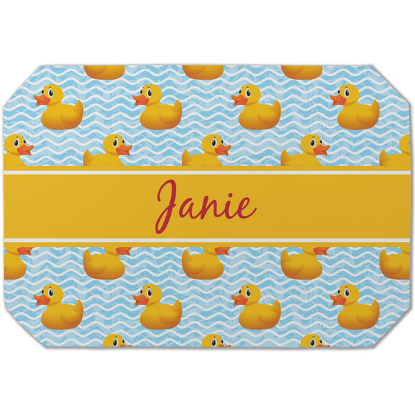 Custom Rubber Duckie Dining Table Mat - Octagon (Single-Sided) w/ Name or Text