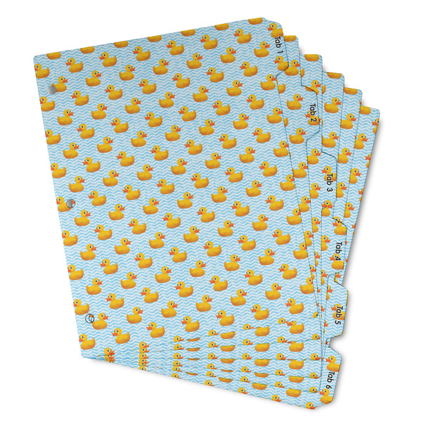 Custom Rubber Duckie Binder Tab Divider - Set of 6 (Personalized)