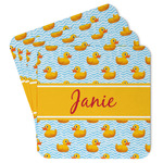 Rubber Duckie Paper Coasters w/ Name or Text