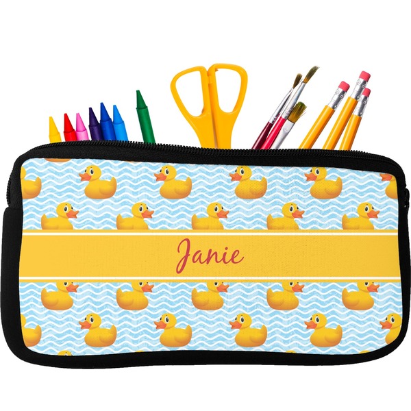 Custom Rubber Duckie Neoprene Pencil Case (Personalized)