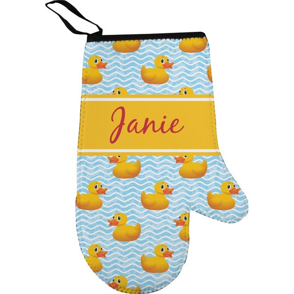 Custom Rubber Duckie Right Oven Mitt (Personalized)