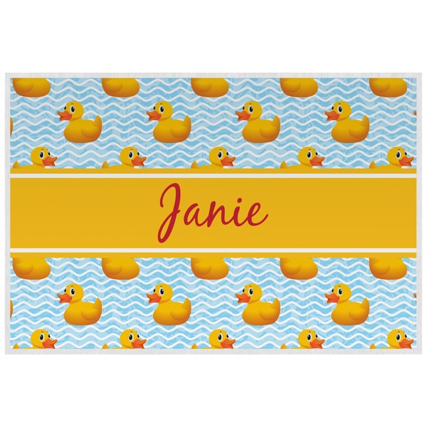 Custom Rubber Duckie Laminated Placemat w/ Name or Text