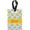 Rubber Duckie Plastic Luggage Tag - Rectangular w/ Name or Text