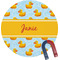 Rubber Duckie Personalized Round Fridge Magnet